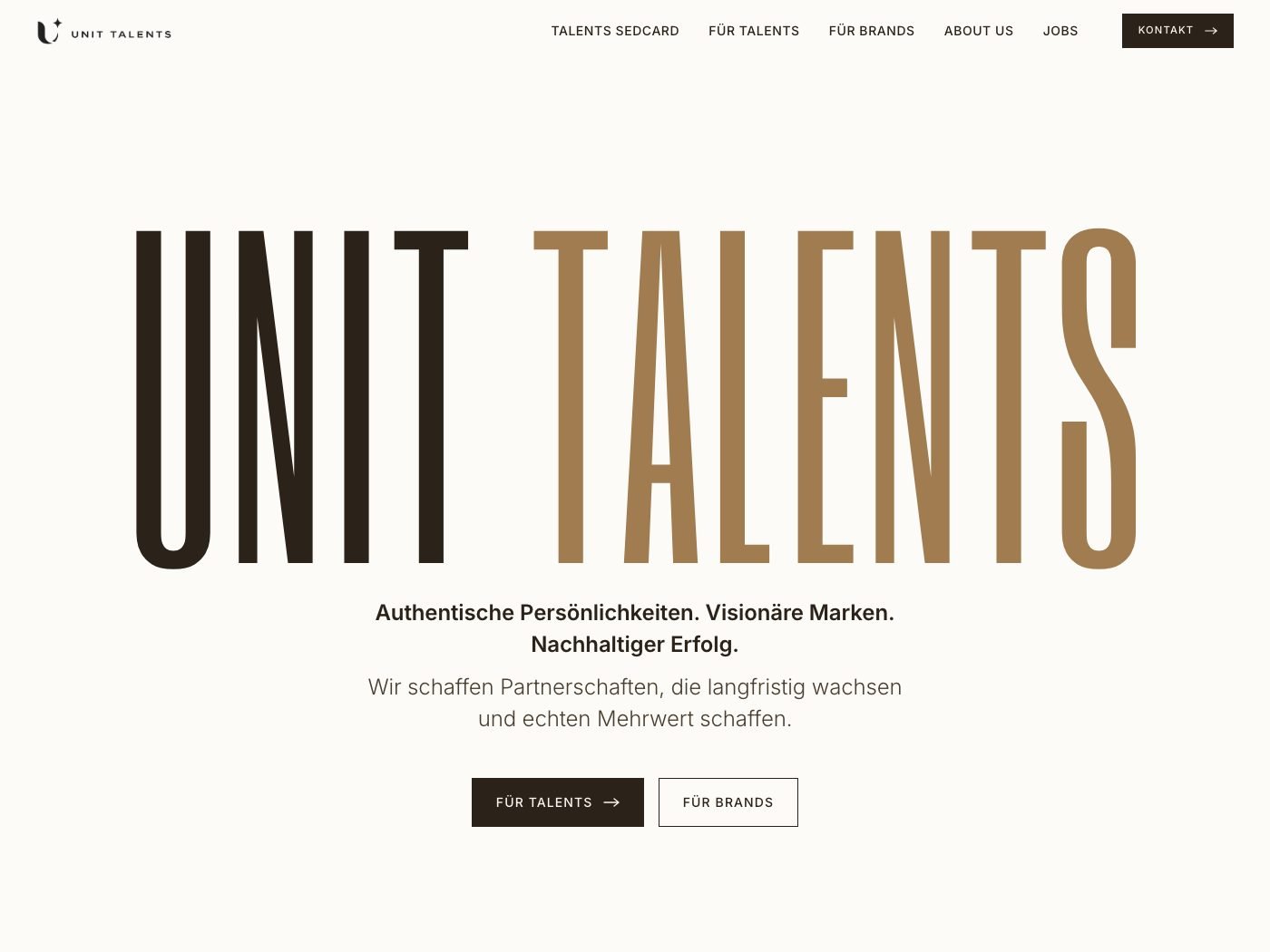 Vorschau der Website von Unit Talents